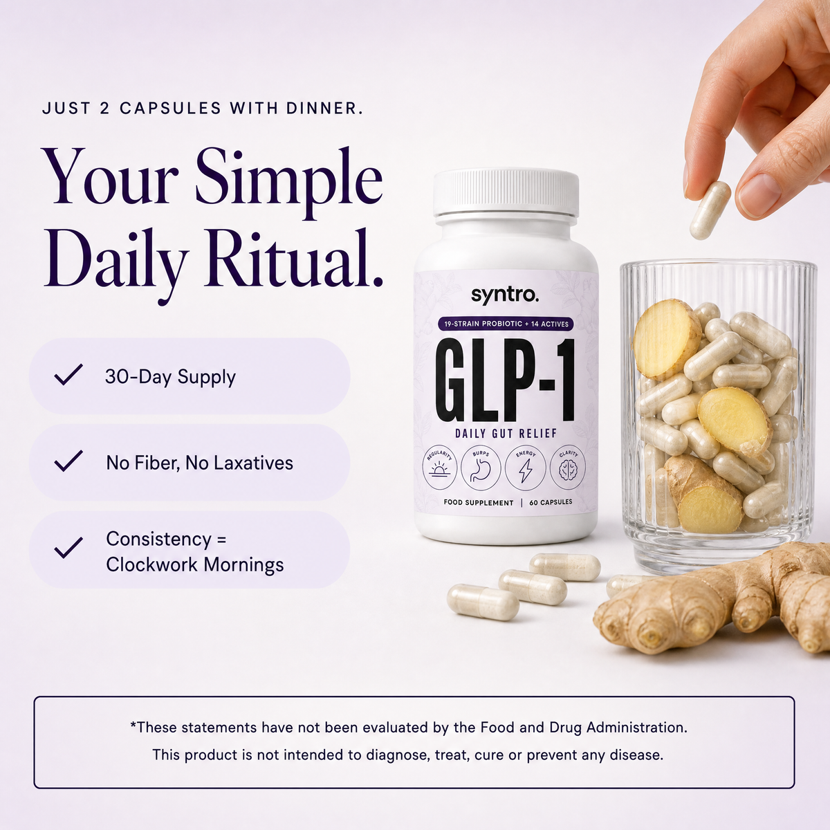 Your simple daily ritual - two capsules with dinner